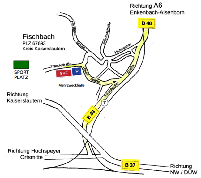 Anfahrt zum Sportverein Fischbach, Design by Susanne Lorenz